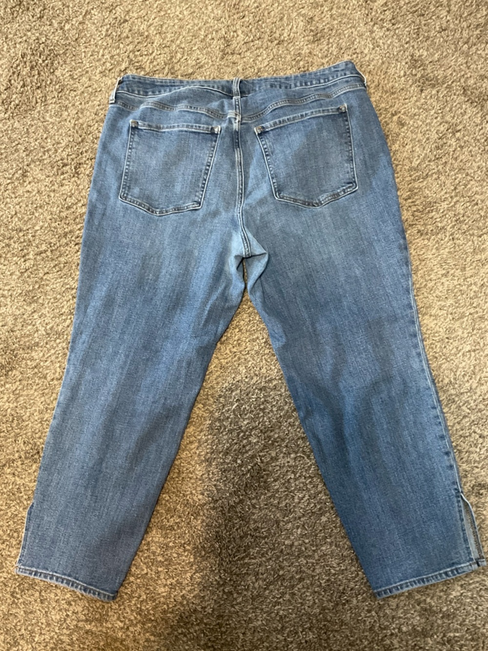 Old Navy O. G. Straight High-Rise Cropped Side Split Jeans Size 20 - Picture 2 of 7